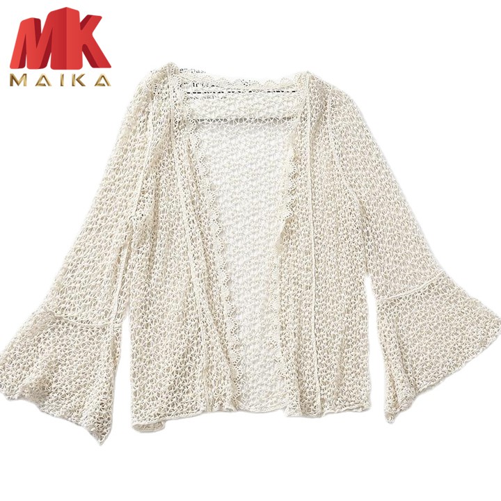 Áo Khoác Lưới Đi Biển MK MAIKA mẫu lưới mới MKF007 Trắng