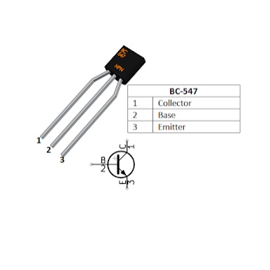 Transistor BC547 BC557 TO-92 50V 0.1A NPN