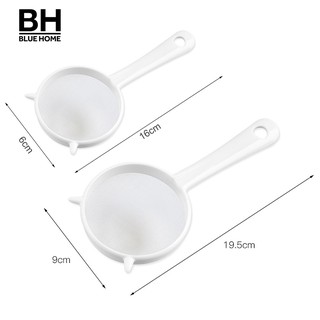 Kitchen Handheld Plastic Screen Tea Leaf Strainer Flour Sieve Colander