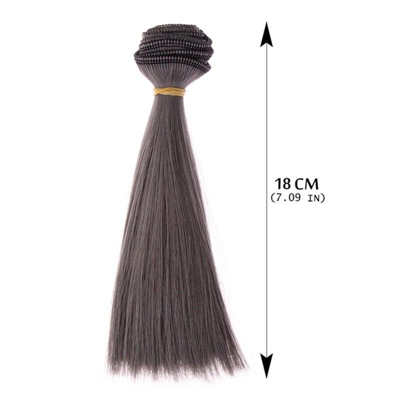 Tóc giả dài 15 cm kiểu thẳng tự nhiên cho búp bê