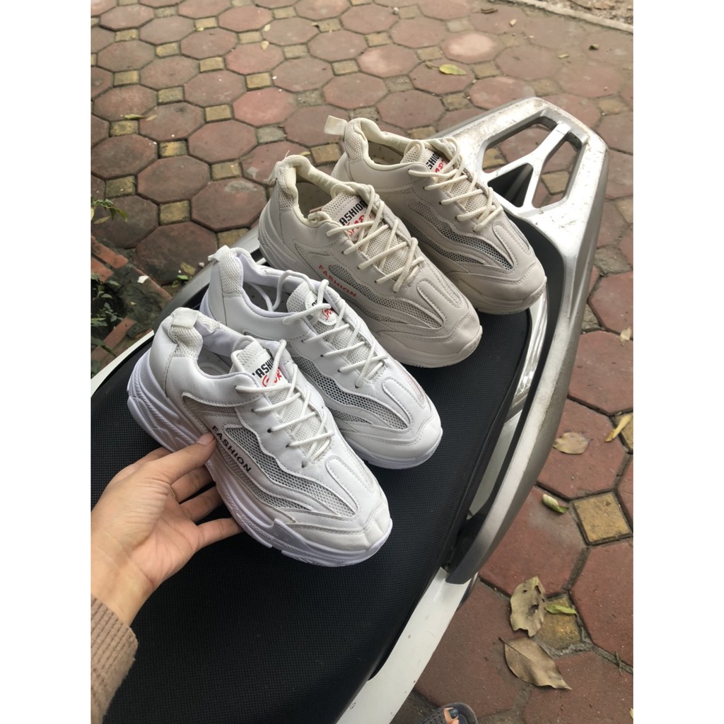 Giày thể thao sneaker nâng đế 4cm chất vải lưới êm chân