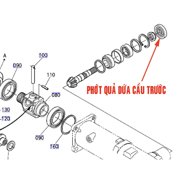 Phớt 21*60 quả dứa cầu trước máy cày Kubota L3408 – L4508, 34070-12220, BE4516E