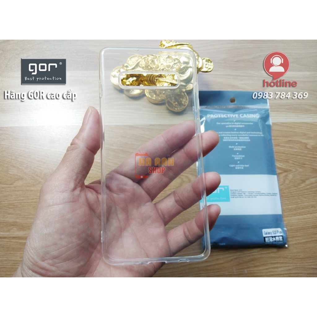 Ốp Samsung S10 / S10 Plus / S10e /S10 5G hãng Gor cao cấp trong suốt như pha lê, siêu dẻo, siêu mỏng, siêu nhẹ, siêu bền