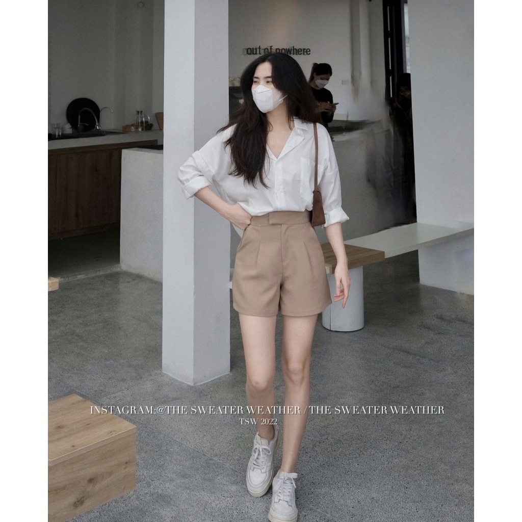 Quần short nữ xinh Q.013, Quần short ống xuông đai cài cạp chun 3 màu thanh lịch - Thời trang nữ Chấm Bi | BigBuy360 - bigbuy360.vn