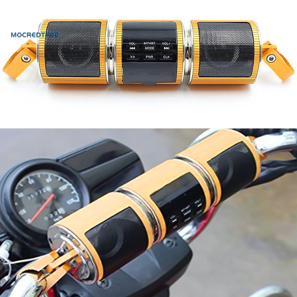 Loa bluetooth đa năng MT487 gắn tay lái xe máy chất lượng