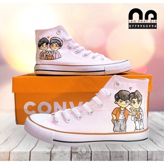 Giày vẽ cv cổ cao mẫu mewgulf dễ thương