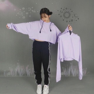 Croptop Tay Dài Nón Tím🤡