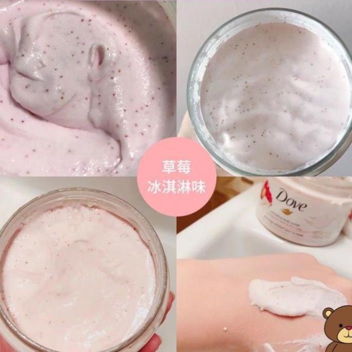 [HÀNG HOT] Tẩy da chết body DOVE giúp da mịn màng chiết xuất từ thiên nhiên hũ 225ML