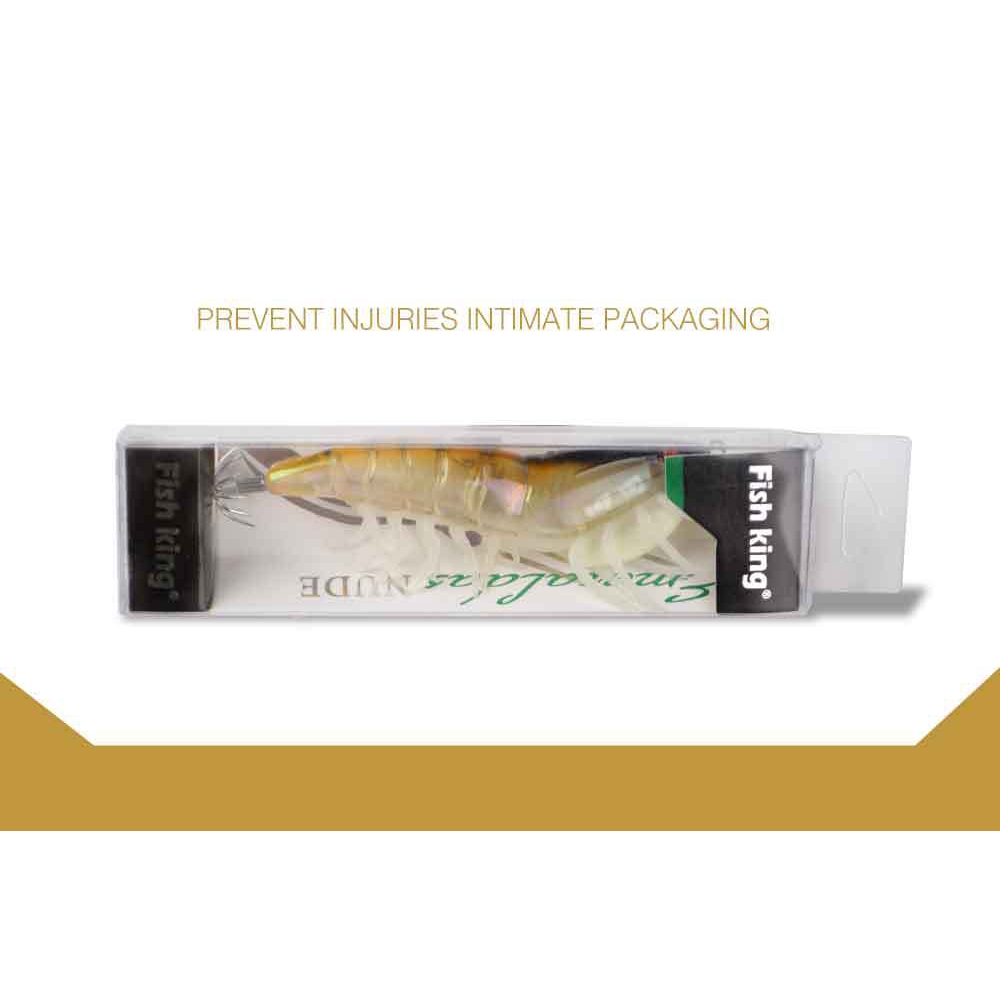 MUVAKO Mồi Câu Giả Chìm Hình Con Tôm Phát Sáng