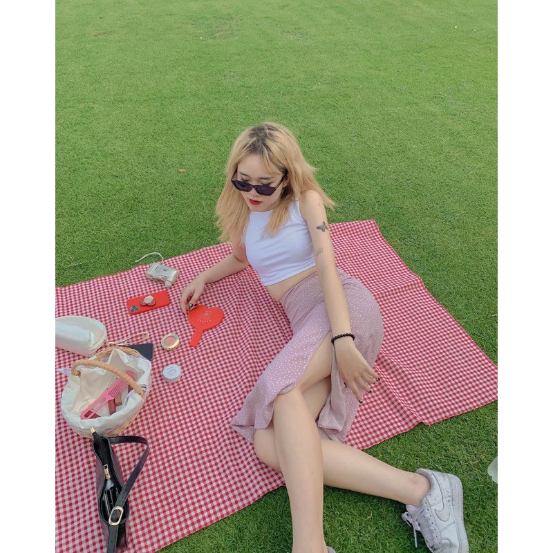 Váy dài xẻ tà lụa (Đen/Tím/Bi) | BigBuy360 - bigbuy360.vn