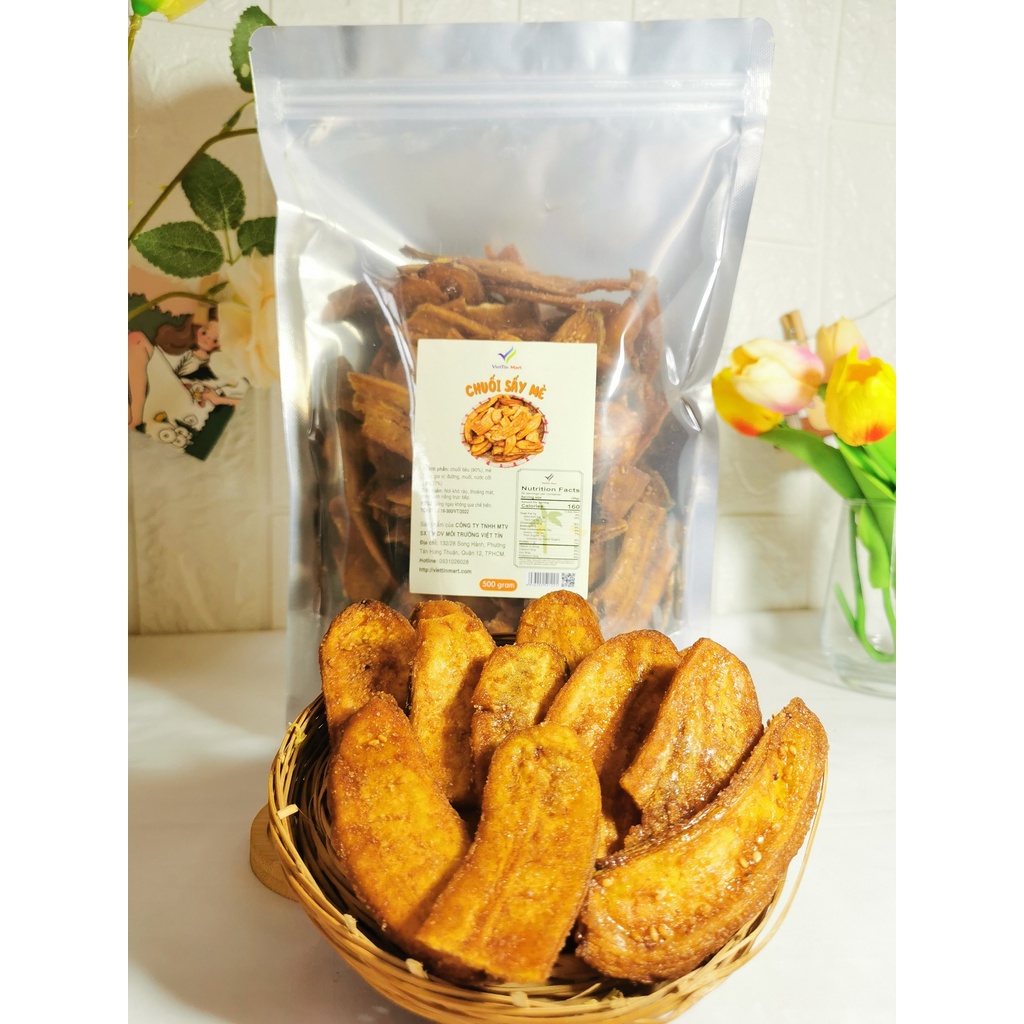 Chuối Mè sấy Giòn VIETTINMART 1Kg