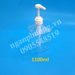 Bình nhựa có vòi bơm syrup,