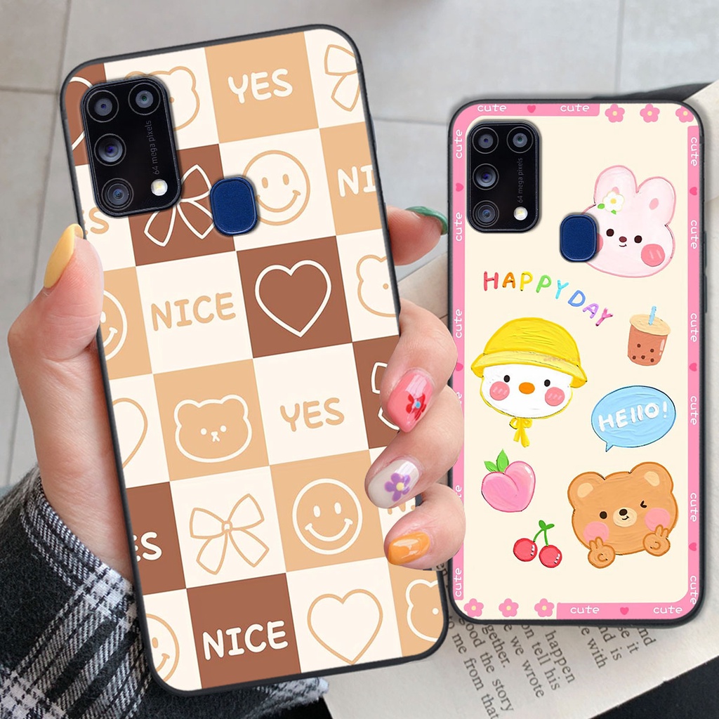 Ốp lưng Samsung M31 happy day, gấu bear dễ thương - BỀN - ĐẸP -BAO GIÁ TOÀN THỊ TRƯỜNG