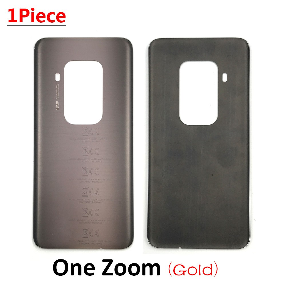 New For Moto One Zoom Battery Back Cover Glass Rear Door Replacement Housing With Side Key For Moto Z2 Play / Z2 Force