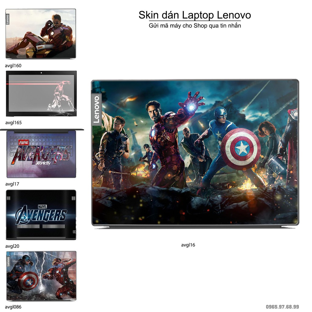 Skin dán Laptop Lenovo in hình Avenger _nhiều mẫu 4 (inbox mã máy cho Shop)