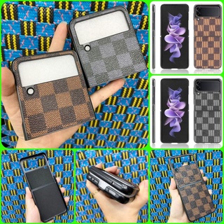 [ Chuẩn Form ] Case Ốp lưng Samsung Zflip 4 / Z Flip 4 hoa văn sọc vuông màu sang trọng ôm máy có ảnh thật