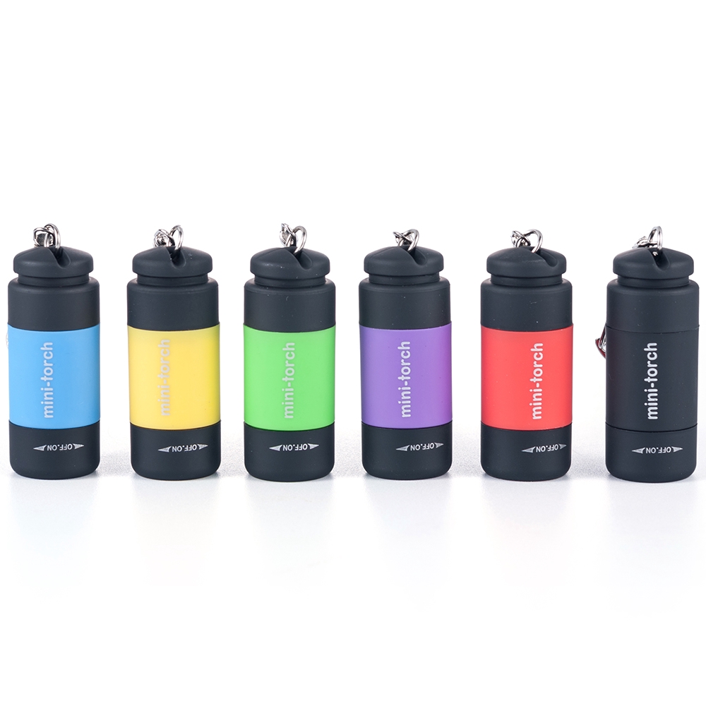 Móc Khóa Đèn Pin LED MINI Di Động Chống Nước Có Thể Sạc Lại Bằng Cổng USB Mới