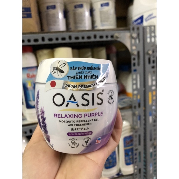 Sáp thơm phòng đuổi muỗi OASIS 180g hương thư giãn Laveder