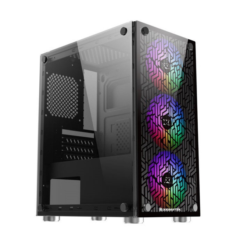 Vỏ case gaming Xigmatek NYX 2 mặt kính cường lực ( lưu ý không Fan ) - Bảo hành 12 tháng !!!