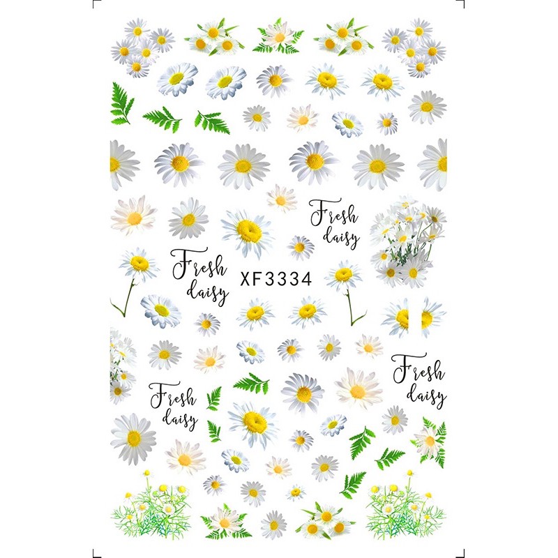 sticker dán móng tay nail hình hoa mùa hè