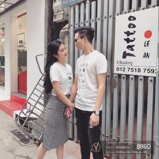 Sale khủng: áo đôi in chữ chất xịn