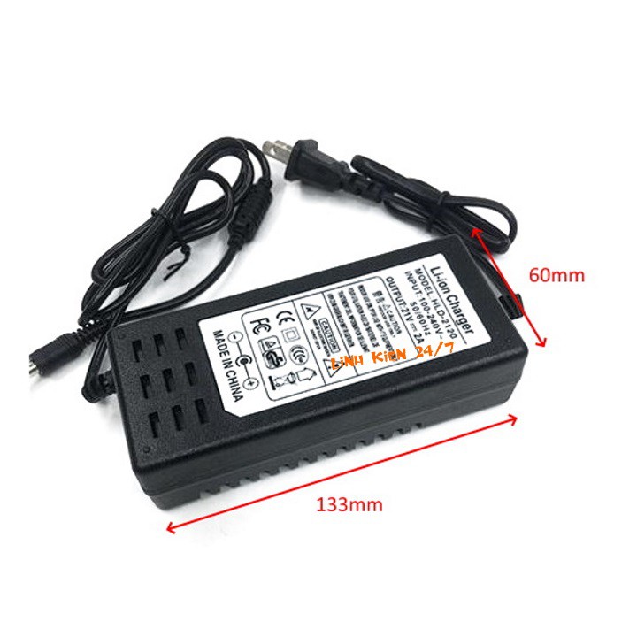 Adapter Sạc 21V 2A, Nguồn Sạc Pin 5S 18V-21V, Sạc Pin Máy Khoan