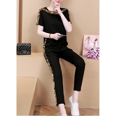 GOTI - XẢ KHO Set Bộ Thun Thể Thao Cao Cấp Trẻ Trung Cá Tính Màu Đen Dành Cho Nữ GOTI 3311 3092