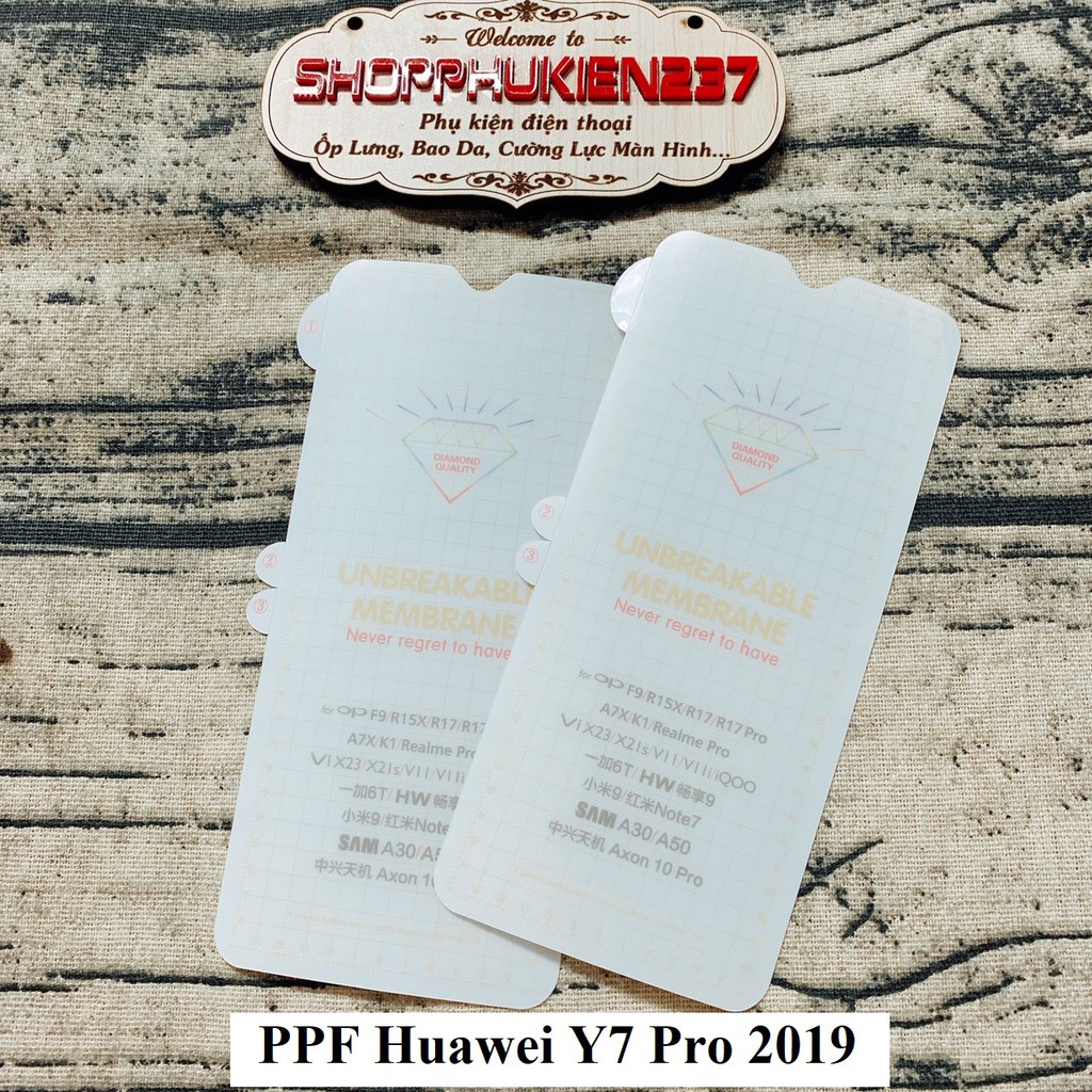 [Freeship toàn quốc từ 50k] Dán Dẻo PPF Mặt Trước Huawei Y7 Pro 2019 Dán Dẻo Cao Cấp