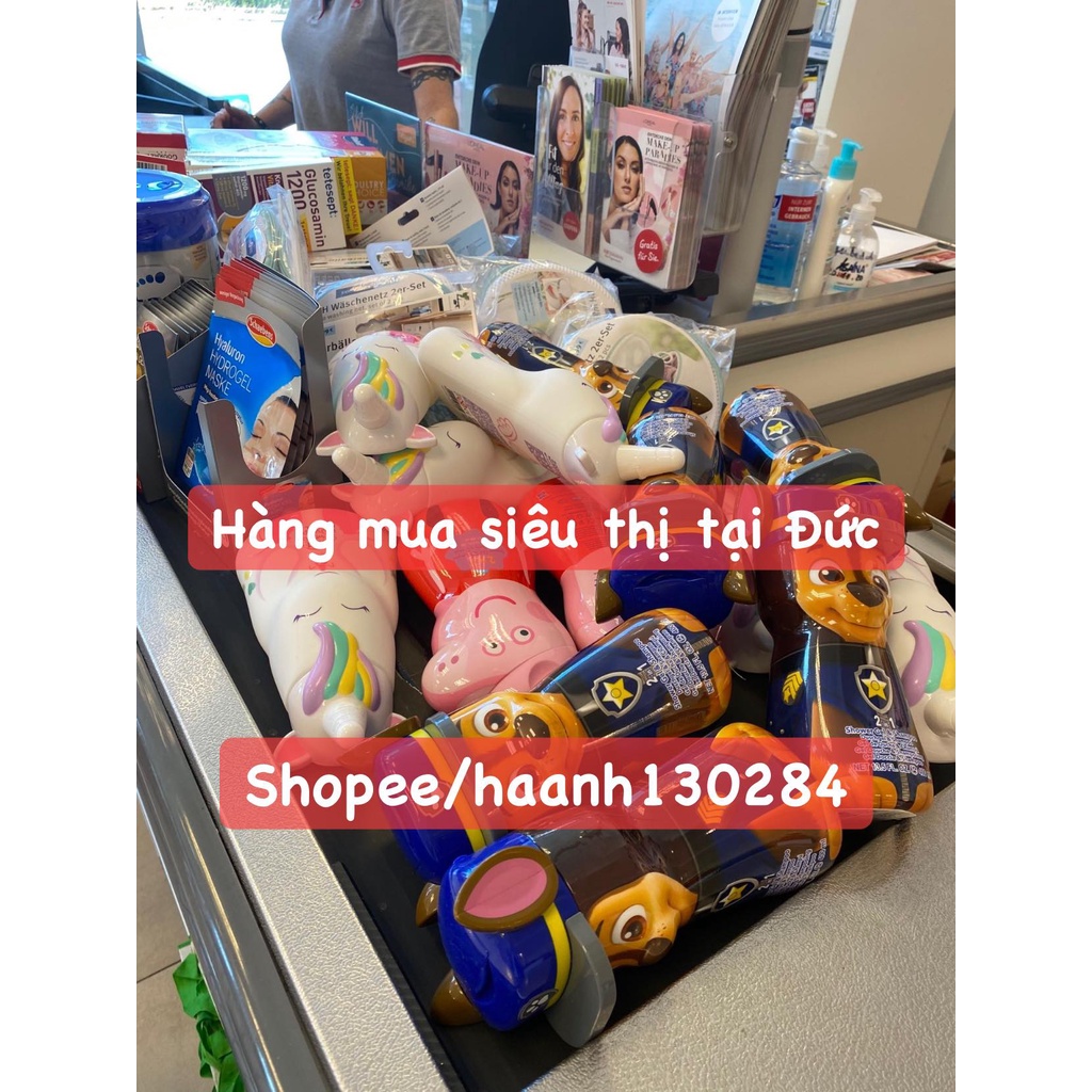 Sữa tắm gội hình pony, peppa pig, paw patrol Đức cho em bé.