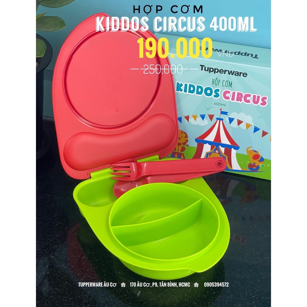 hộp cơm kiddos circus 400ml tupperware