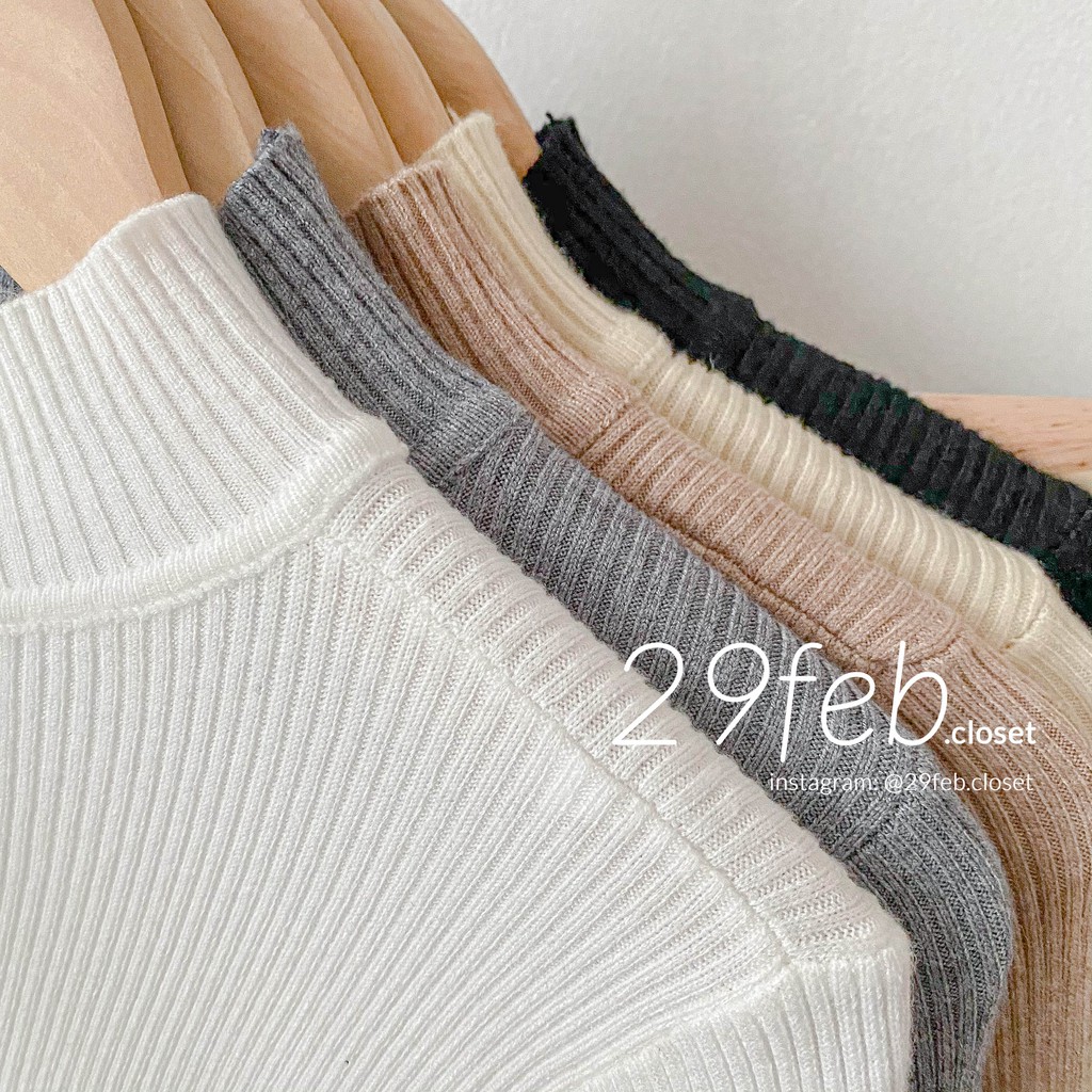 [Ảnh thật/Video] Áo len tăm giữ nhiệt nhiều màu cổ 3 phân - 29feb.closet