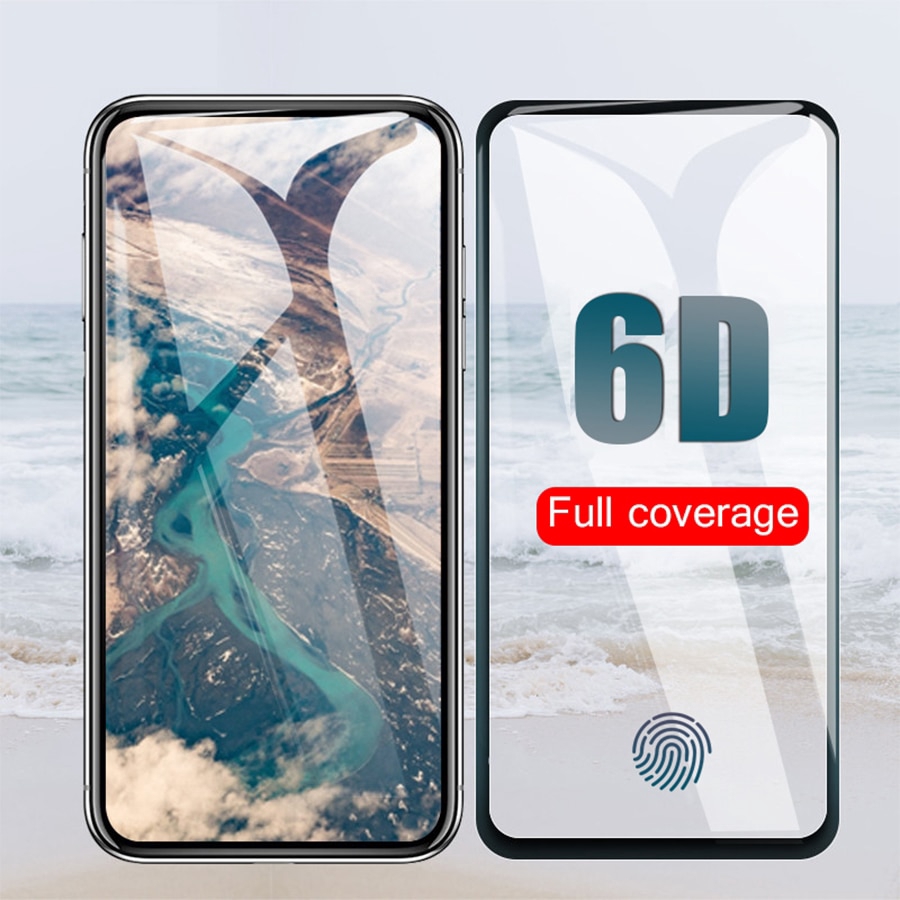 6D Full Cover Full Glue Tempered Glass Samsung Galaxy A7 A9 J4 J6 J8 A6 A8 Plus 2018 J7 J2 Pro Prime Screen Protector