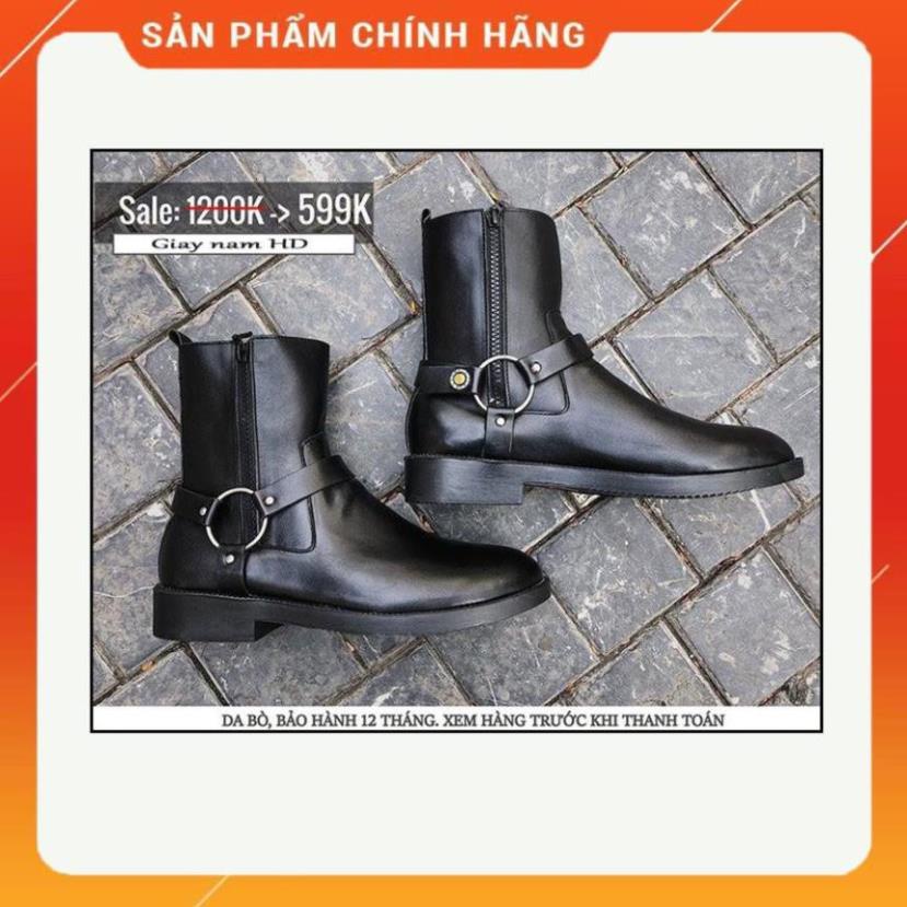 SALE. Giày Harness Boots nam SN08 cao cổ da bò đế cao cá tính năng động trẻ trung -sp1 | BigBuy360 - bigbuy360.vn