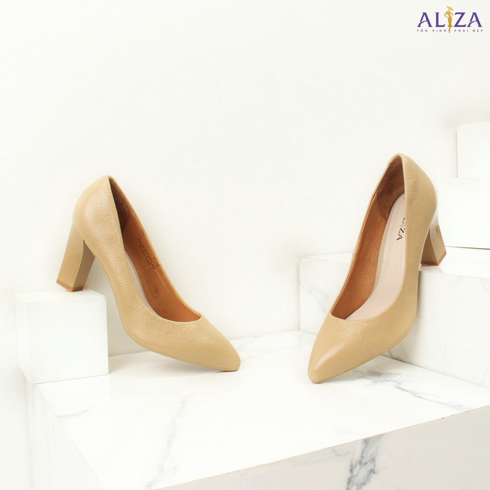 Aliza - Giày công sở da bò gót trụ 7cm A121035B