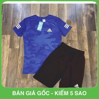 Bộ thun hè thể thao nam ADlDAS dập vân loang rằn ri nhiều màu