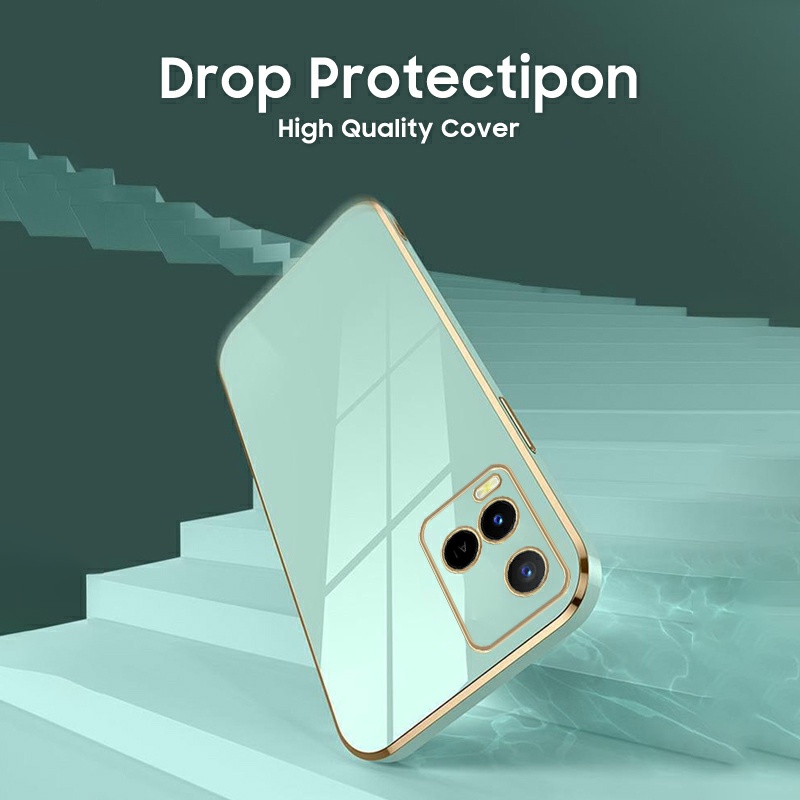Ốp Điện Thoại Mạ Điện 7 Màu Sang Trọng Đơn Giản Dành Cho Vivo Y33S Y21T Y21 Y21S