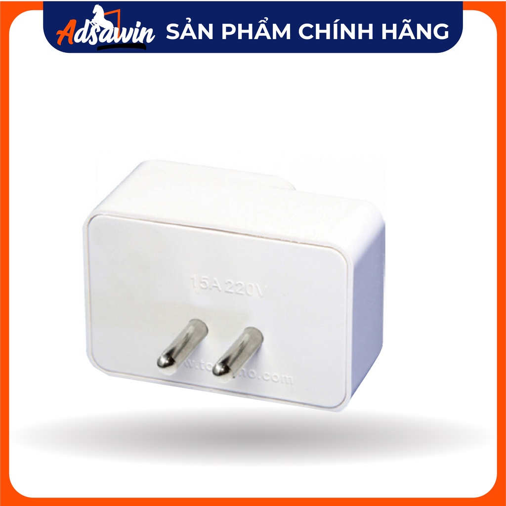 COMBO 2 CHIẾC Ổ CẮM (PHÍCH CẮM) CHUYỂN ĐỔI 3 CHẤU KÈM CÔNG TẮC TOSHINO C06S - HÀNG CHÍNH HÃNG