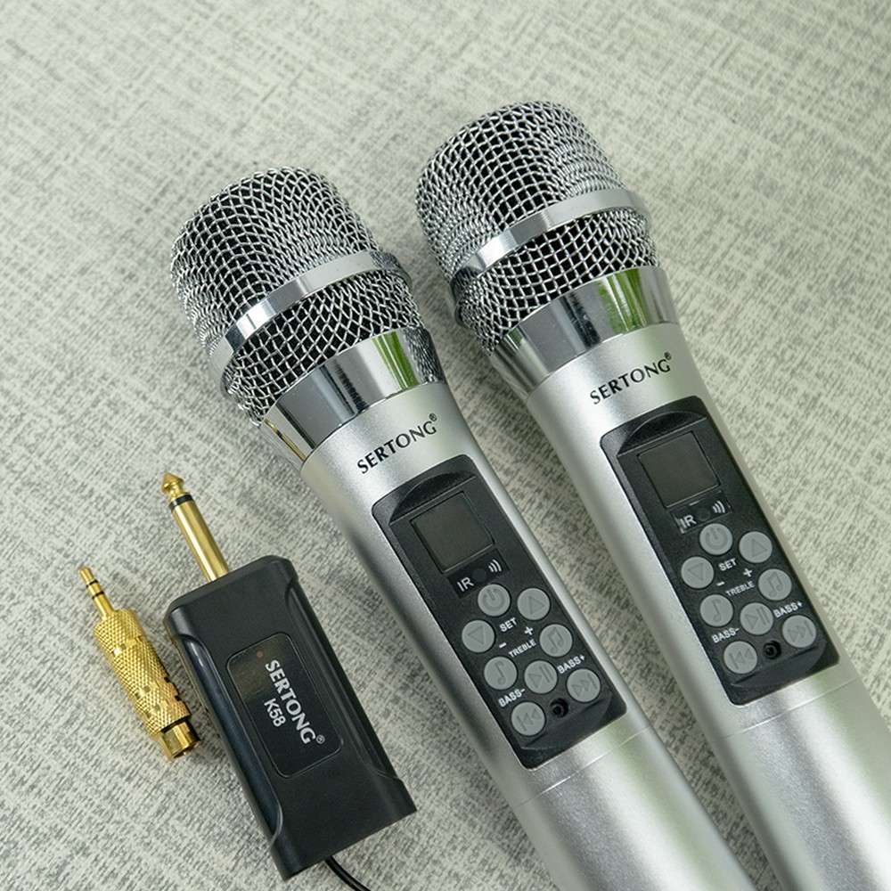 Bộ micro Karaoke không dây Sertong SER-K58 - Chính hãng
