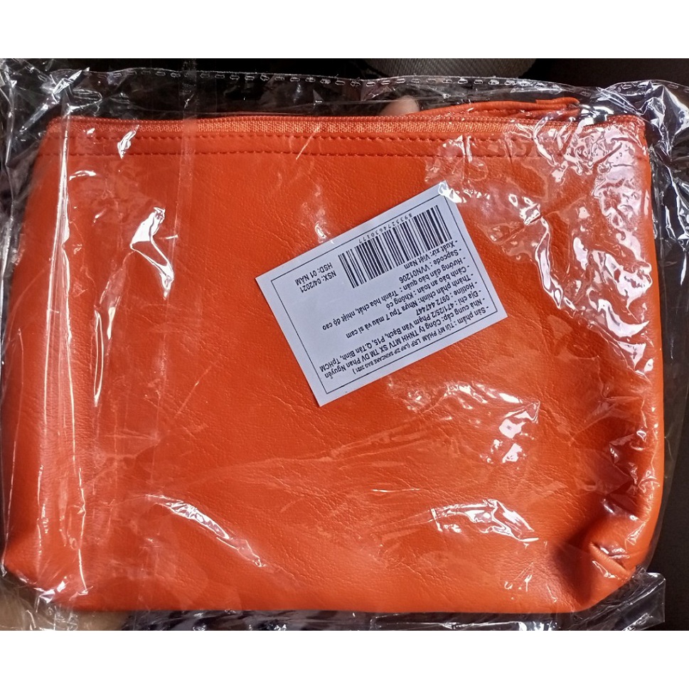 Túi đựng mỹ phẩm skincare màu cam La Roche Posay chính sang trọng, bắt mắt(Màu cam)