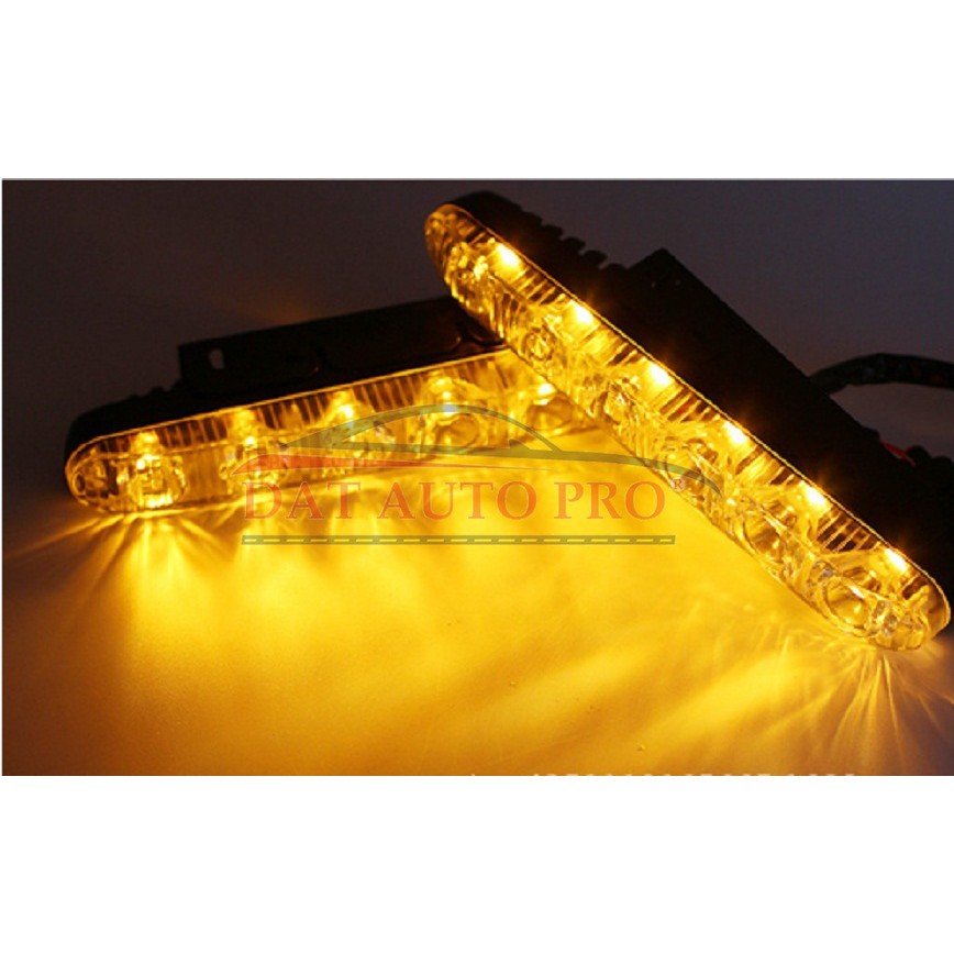 Bộ 2 Led daylight 6 LED sport có xinhan chạy đuổi nhau dùng cho oto.