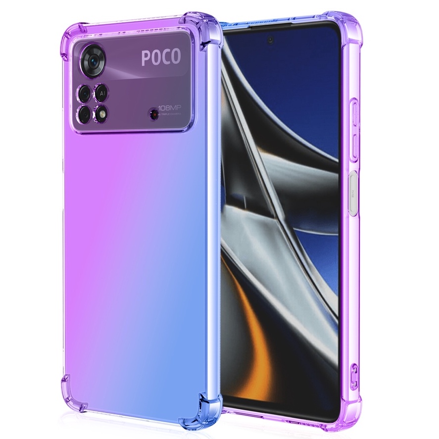 Ốp Điện Thoại TPU Mềm Trong Suốt Chống Sốc 2 Màu Gradient Cho Xiaomi POCO X4 Pro 5G M4 Pro 4G X3 GT