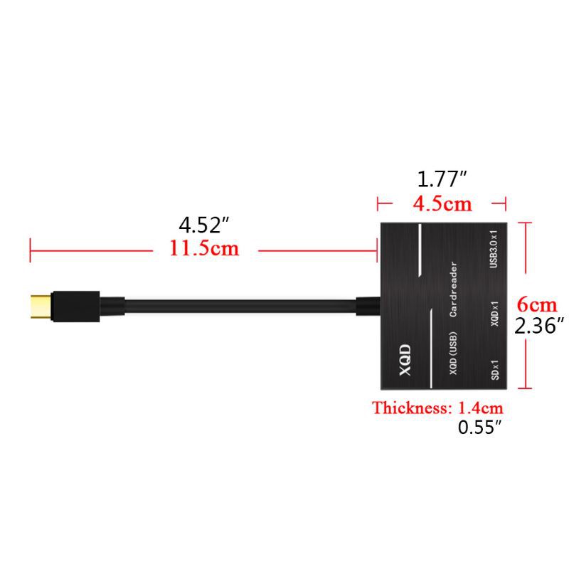 Đầu Đọc Thẻ Nhớ Usb 3.0 Type-C Sang Xqd / Sd Cho Sony G Series / Lexar Xqd Cards