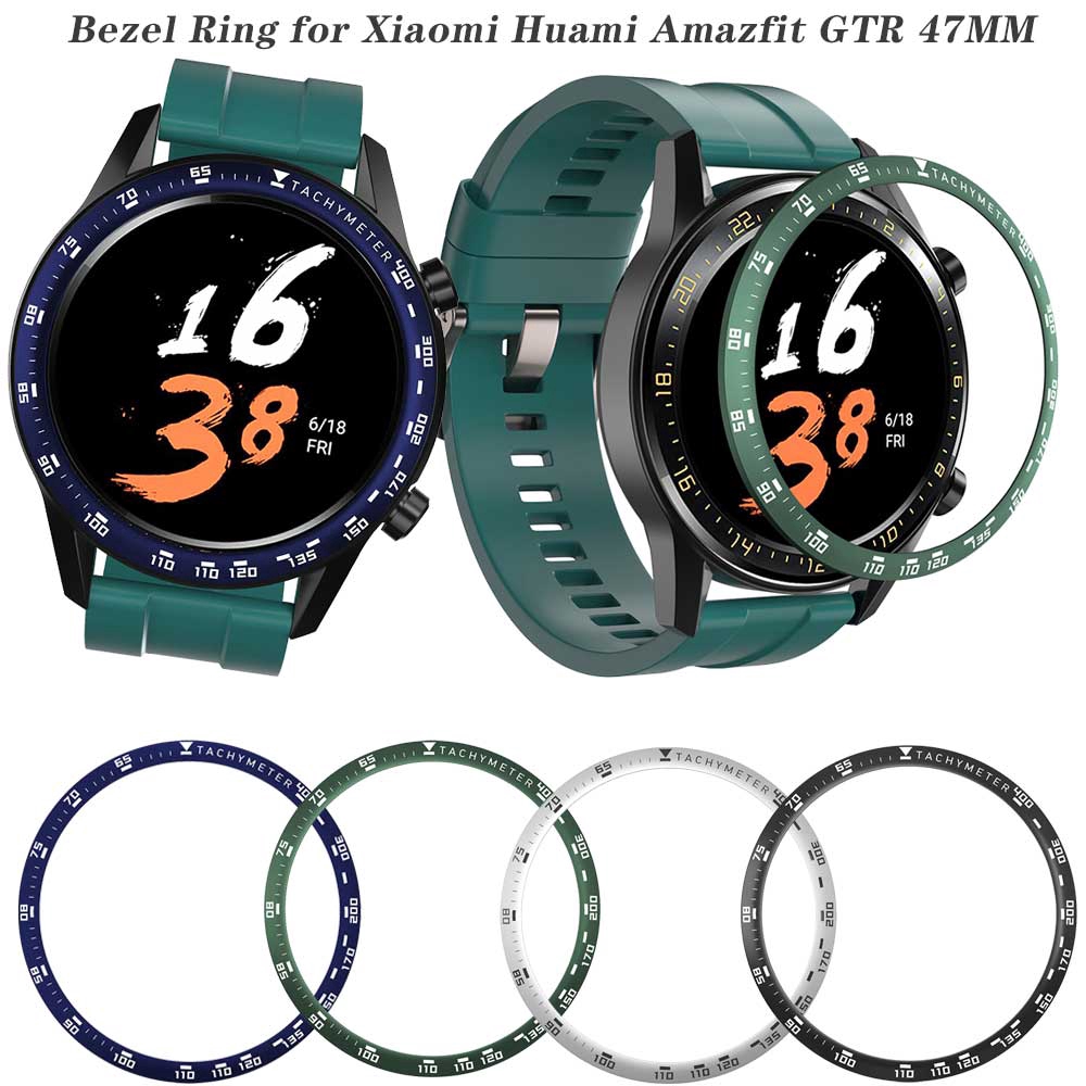 Viền Bảo Vệ Mặt Đồng Hồ Thông Minh Xiaomi Huami Amazfit Gtr 47mm Bằng Thép Không Gỉ