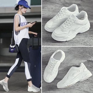 Giày Sneaker nữ độn đế All WHITE