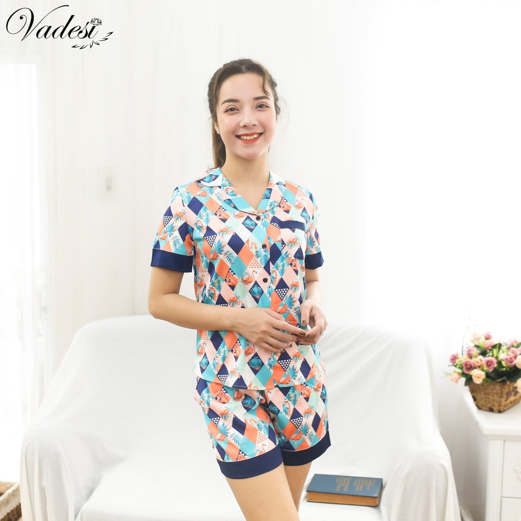 Pijama Đồ Ngủ Nữ Đùi Ngắn Lụa Cao Cấp Mặc Nhà Mùa Hè Đẹp Thoáng Mát Mềm Mịn Thấm Hút – VADESI