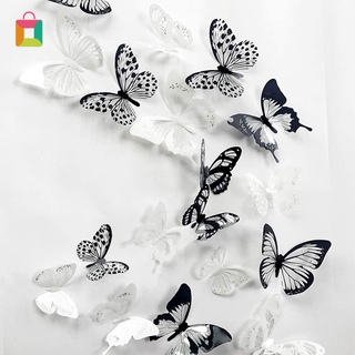 Miếng Dán Tường Hình Bươm Bướm 3d Xinh Xắn