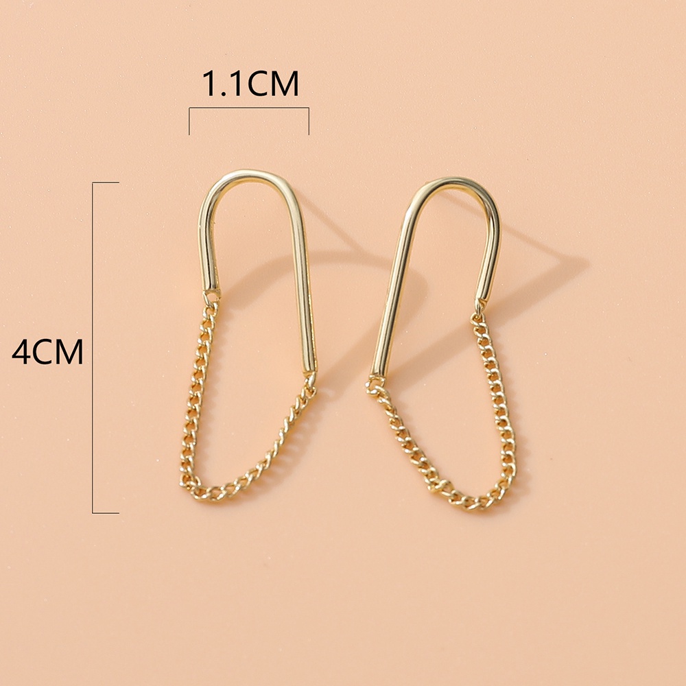 Cod Qipin Bông Tai Xỏ Không Đối Xứng Hình Học Đơn Giản Thời Trang Mùa Hè Cho Nữ