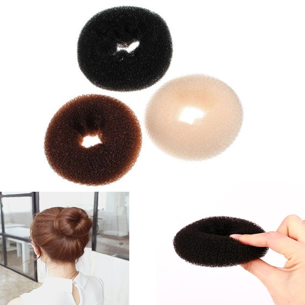 Dụng Cụ Búi Tóc Hình Bánh Donut 3 Kích Thước Bằng Xốp Thoải Mái Thời Trang Cho Nữ