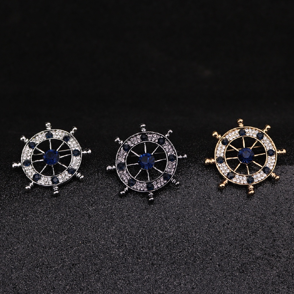 Ghim cài áo EFAN kiểu bánh lái sáng tạo thời trang Anh quốc cho nam