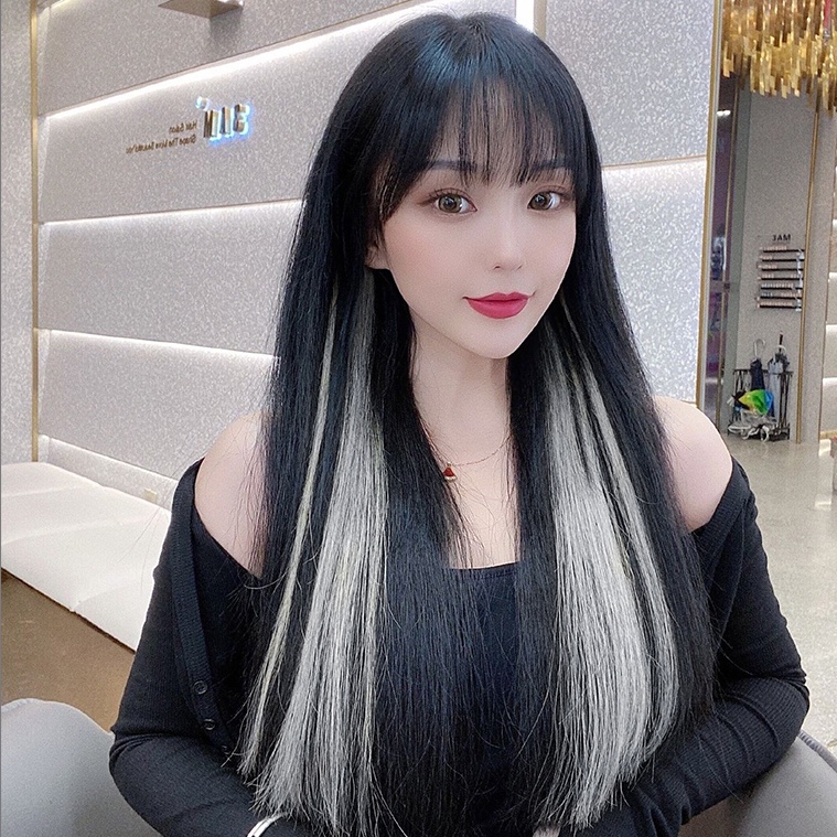 Tóc Giả Thẳng Dài Màu Sắc Thời Trang Cho Nữ